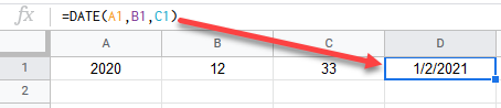 google sheets date function 2
