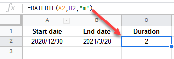 google sheets dateif function 2
