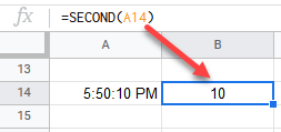 google sheets HOUR MIN SECOND FUNCTION 4