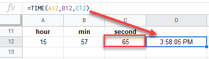 google sheets time function 3