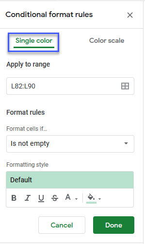 google sheets menu format conditional formatting 3