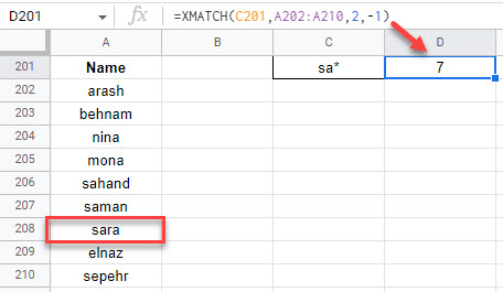 google sheets formula xmatch 4